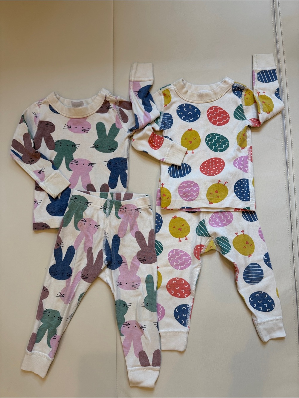 Hanna Andersson Easter Bunny & Chick Pajama Sets (Lot of 2 Sets)